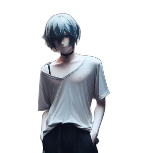 jacket, mask, creature, face, concept art, anime, pixel art, fantasy art transparent PNG cut-out