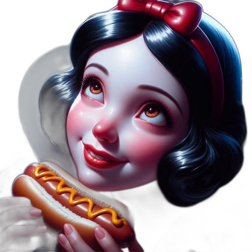 food, face, robot, photorealistic, 3d render, concept art, animated, princess transparent PNG cut-out