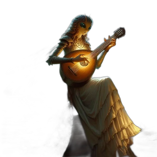 dress, concept art, photorealistic, fantasy art, 3d render, golden, forest, night transparent PNG cut-out