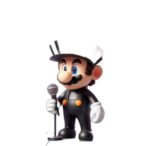 staff, robot, animal, hat, 3d render, concept art, cartoon, pixel art transparent PNG cut-out