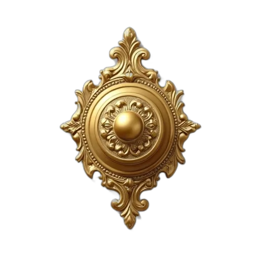 jewelry, staff, crown, sword, 3d render, photorealistic, golden, doorknob transparent PNG cut-out
