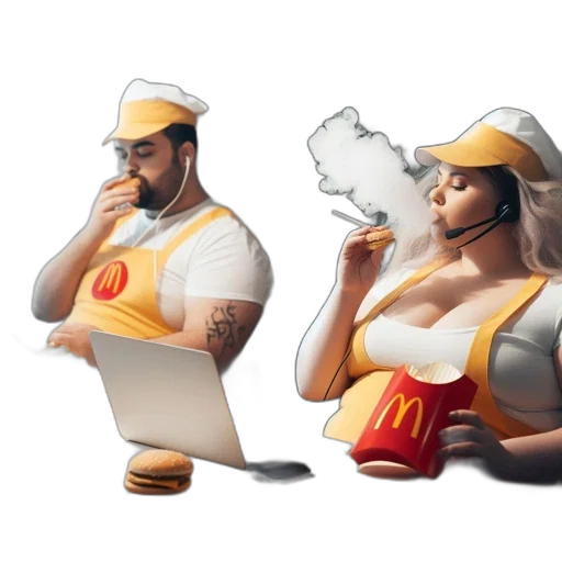 food, concept art, pixel art, watercolor, 3d render, fire, two, mcdonald transparent PNG cut-out