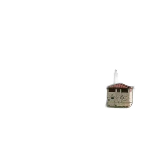 furniture, food, hat, building, 3d render, pixel art, fire, train transparent PNG cut-out
