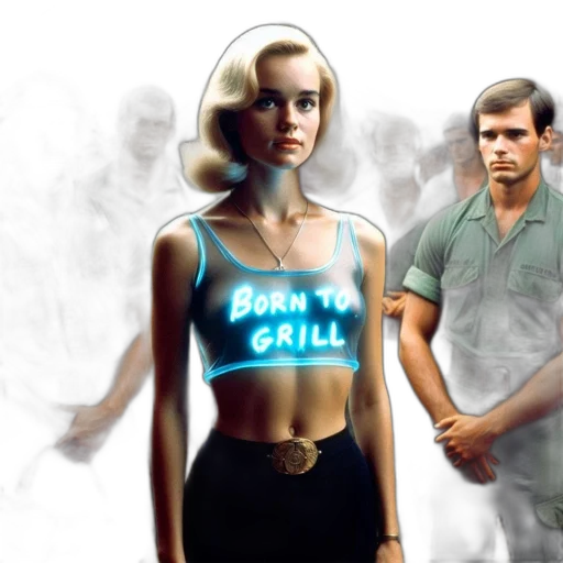 jacket, dress, concept art, comic book art, vaporwave, photorealistic, neon lights, fire transparent PNG cut-out