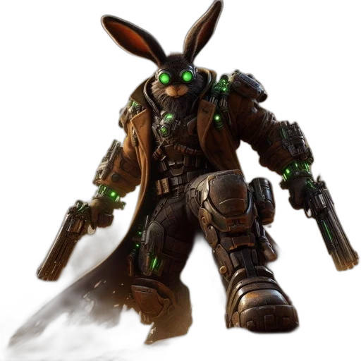 weapon, animal, staff, robot transparent PNG cut-out
