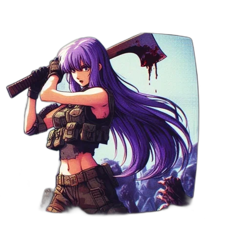weapon, pixel art, concept art, fantasy art, anime, old, shows, cartoon transparent PNG cut-out