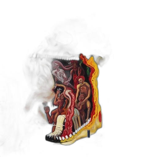 dragon, mask, creature, jacket, concept art, fantasy art, 3d render, photorealistic transparent PNG cut-out