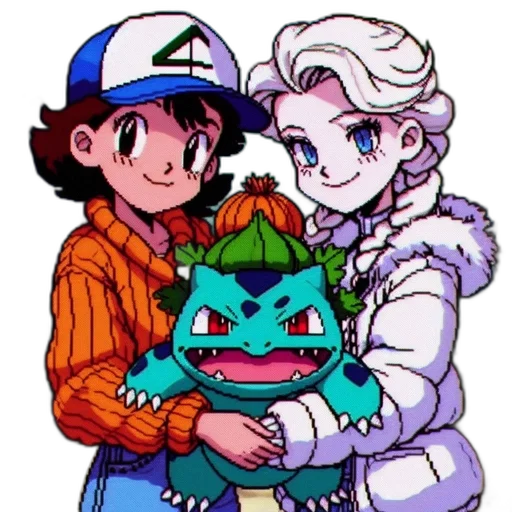 staff, hat, animal, crown, pixel art, vaporwave, anime, cartoon transparent PNG cut-out