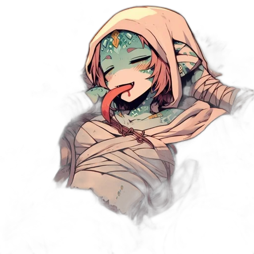 mask, creature, face, staff, concept art, anime, cyberpunk, fantasy art transparent PNG cut-out