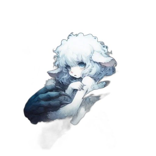 creature, dragon, hair, weapon, pixel art, concept art, anime, fantasy art transparent PNG cut-out