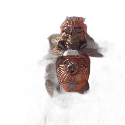 mask, creature, robot, jewelry, concept art, 3d render, fantasy art, photorealistic transparent PNG cut-out