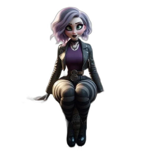 staff, dress, jacket, concept art, 3d render, fantasy art, cartoon, dark transparent PNG cut-out