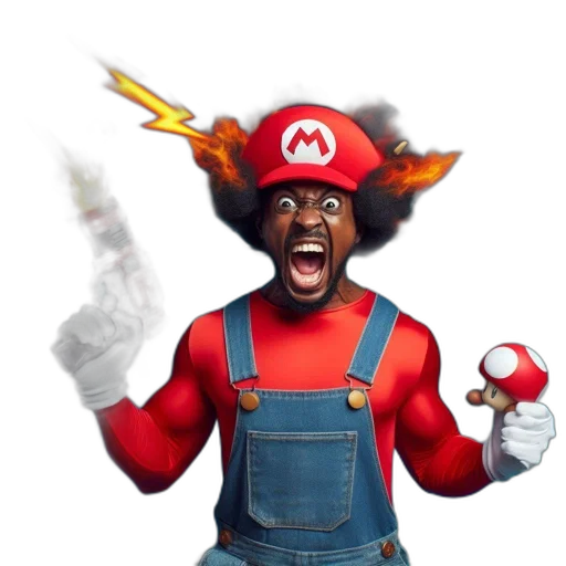 hat, staff, animal, weapon, concept art, 3d render, mario, portrayed transparent PNG cut-out