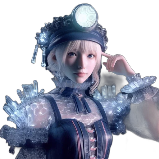 robot, staff, face, mask, 3d render, concept art, cyberpunk, photorealistic transparent PNG cut-out