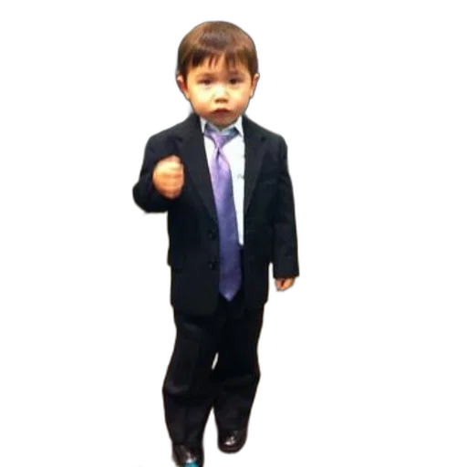 staff, 3d render, young, boy, suit, stands, front, mirror transparent PNG cut-out