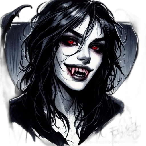 face, comic book art, fantasy art, concept art, cartoon, eerie, female, character transparent PNG cut-out