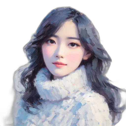 face, robot, oil painting, photorealistic, fantasy art, watercolor, snow, blue transparent PNG cut-out