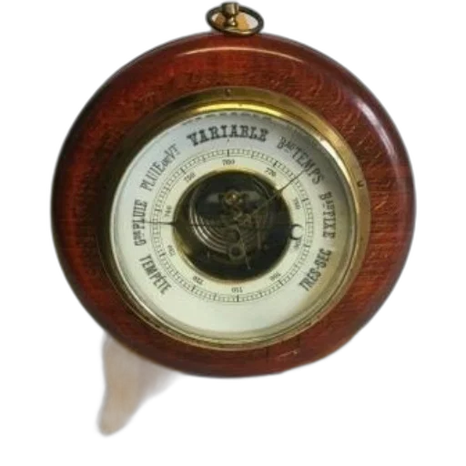 jewelry, staff, round, wooden, barometer, brass, trim, stand transparent PNG cut-out