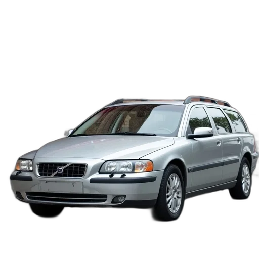 car, silver, volvo, parked, front, building, red, white transparent PNG cut-out