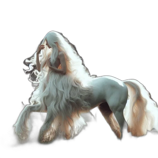 hair, animal, creature, dragon, concept art, fantasy art, photorealistic, 3d render transparent PNG cut-out