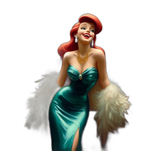 dress, hat, concept art, fantasy art, comic book art, photorealistic, woman, red transparent PNG cut-out