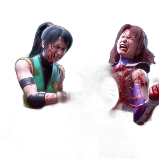 concept art, 3d render, fantasy art, comic book art, two, women, engage, fierce transparent PNG cut-out