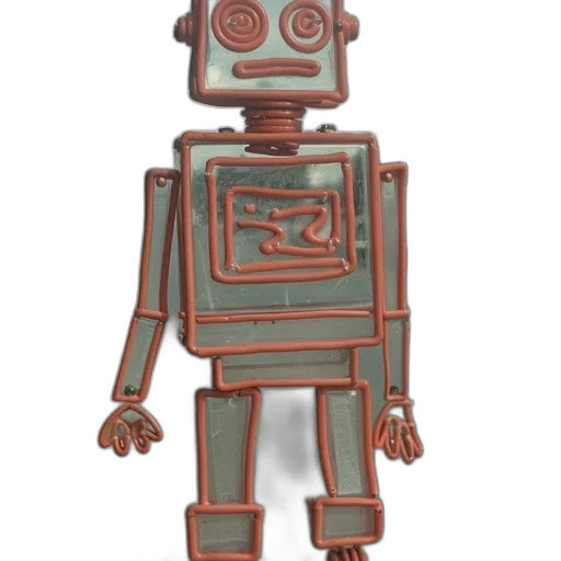robot, staff, creature, mask, 3d render, concept art, pixel art, cartoon transparent PNG cut-out