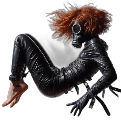 jacket, hair, mask, creature, concept art, cyberpunk, comic book art, photorealistic transparent PNG cut-out