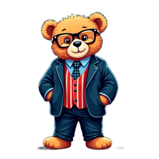 staff, cartoon, concept art, pixel art, 3d render, stylized, illustration, teddy transparent PNG cut-out