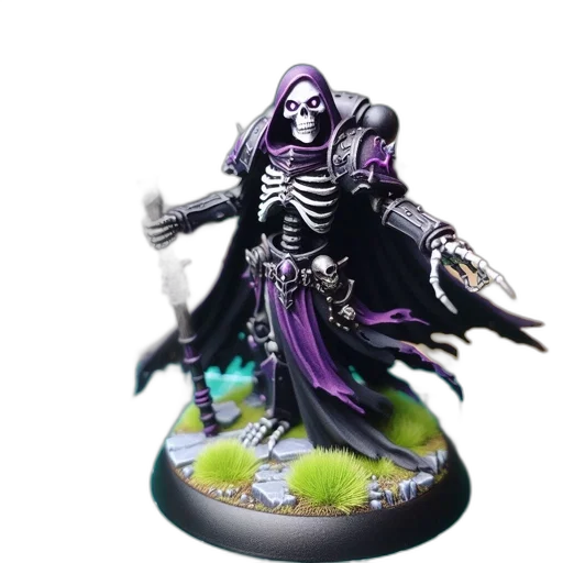 staff, concept art, fantasy art, 3d render, dark, skeletal, warrior, figurine transparent PNG cut-out