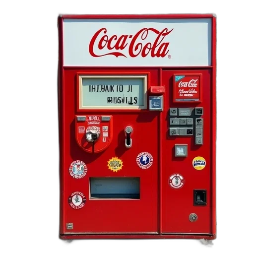 bottle, weapon, food, robot, photorealistic, 3d render, red, coca-cola transparent PNG cut-out