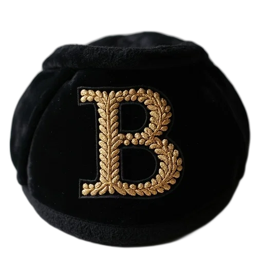 hat, crown, jacket, jewelry, black, kippah, gold, embroidered transparent PNG cut-out