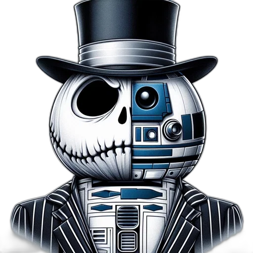 robot, comic book art, pixel art, cartoon, concept art, jack, skellington, body transparent PNG cut-out