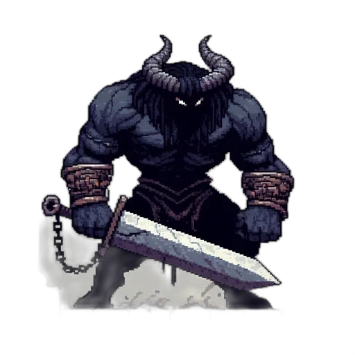 sword, staff, weapon, pixel art, fantasy art, concept art, comic book art, dark transparent PNG cut-out