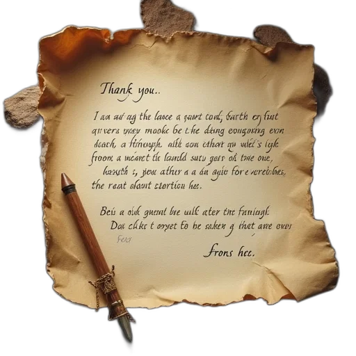 staff, letter, friend, thanking transparent PNG cut-out