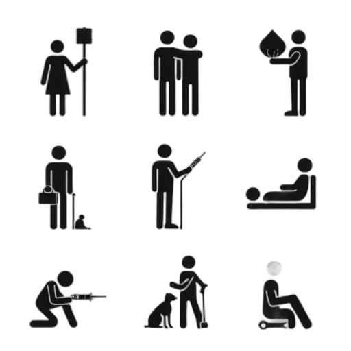 furniture, staff, concept art, pixel art, fire, collection, black, white transparent PNG cut-out