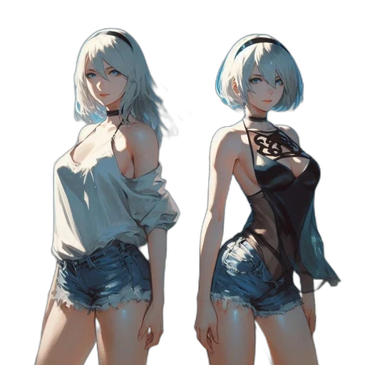 dress, jacket, robot, weapon, concept art, anime, 3d render, pixel art transparent PNG cut-out