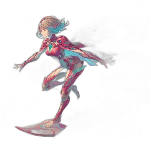 robot, dress, creature, sword, concept art, anime, fantasy art, comic book art transparent PNG cut-out