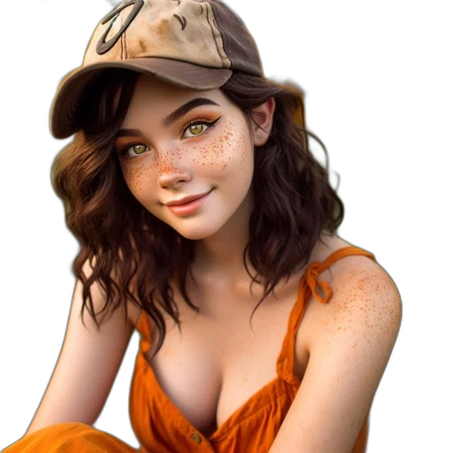 hat, face, dress, animal, photorealistic, oil painting, fantasy art, cartoon transparent PNG cut-out