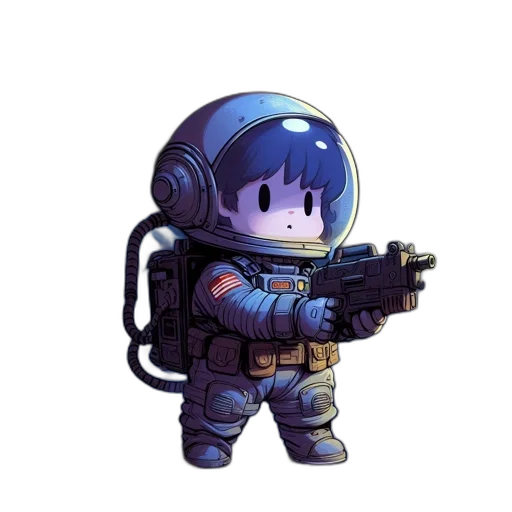 robot, weapon, staff, creature, pixel art, concept art, cyberpunk, 3d render transparent PNG cut-out