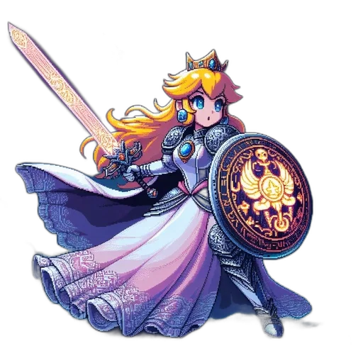 sword, crown, weapon, staff, concept art, pixel art, fantasy art, watercolor transparent PNG cut-out