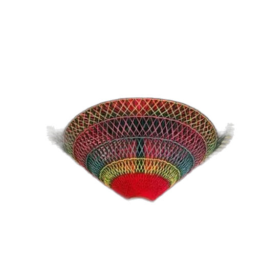 hat, crown, umbrella, hair, 3d render, pixel art, red, colorful transparent PNG cut-out