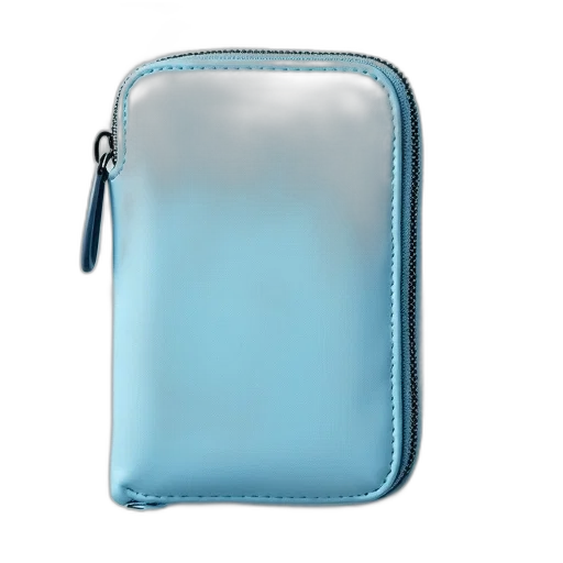 blue, pastel, zipper, case transparent PNG cut-out