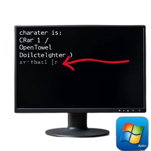 3d render, computer, screen, displaying, command, prompt, red, arrow transparent PNG cut-out
