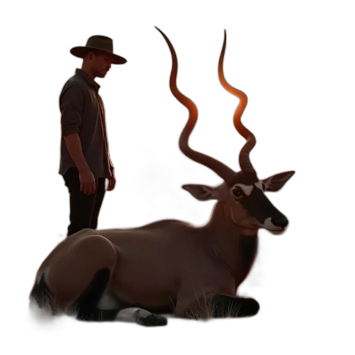 animal, creature, hat, staff, concept art, 3d render, fantasy art, pixel art transparent PNG cut-out