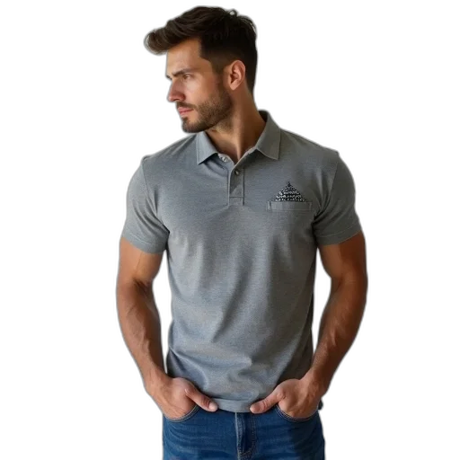 jacket, staff, 3d render, monochrome, man, muscular, build, wearing transparent PNG cut-out