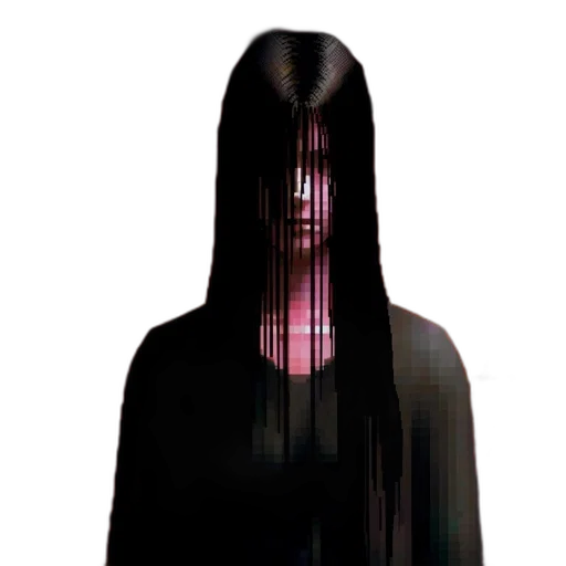 mask, face, hair, creature, pixel art, concept art, 3d render, cyberpunk transparent PNG cut-out