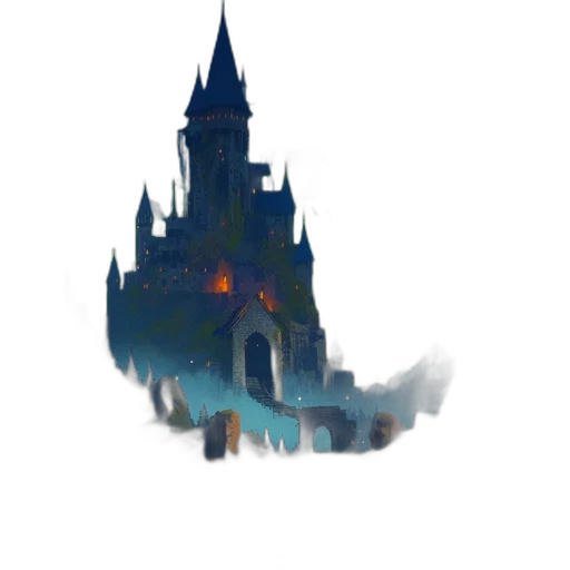 crown, dragon, building, staff, concept art, fantasy art, pixel art, watercolor transparent PNG cut-out