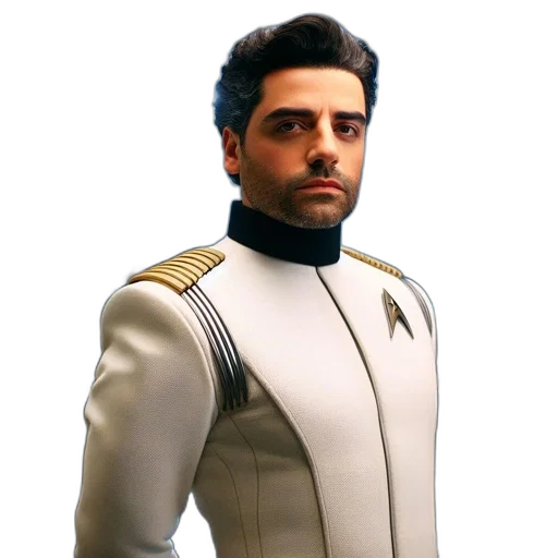 staff, jacket, face, robot, concept art, 3d render, photorealistic, pixel art transparent PNG cut-out