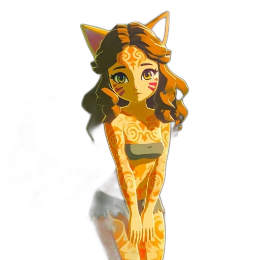 mask, dress, jewelry, fantasy art, concept art, 3d render, cartoon, golden transparent PNG cut-out
